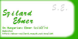 szilard ebner business card